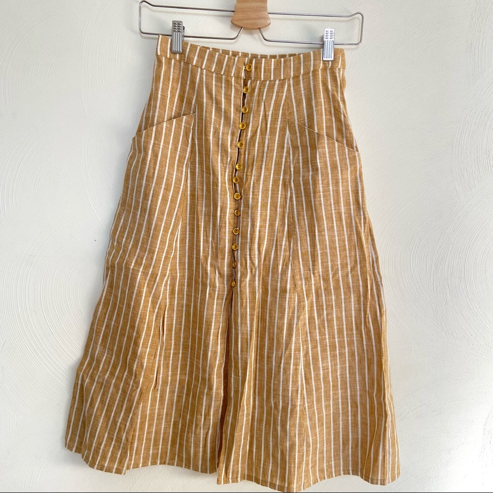 ASOS Yellow Summer Button Skirt Size 2